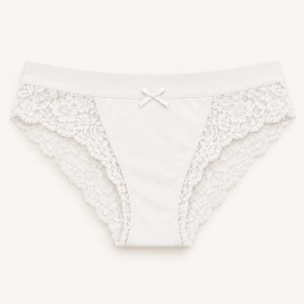Bikini con pretina suave en Blanco