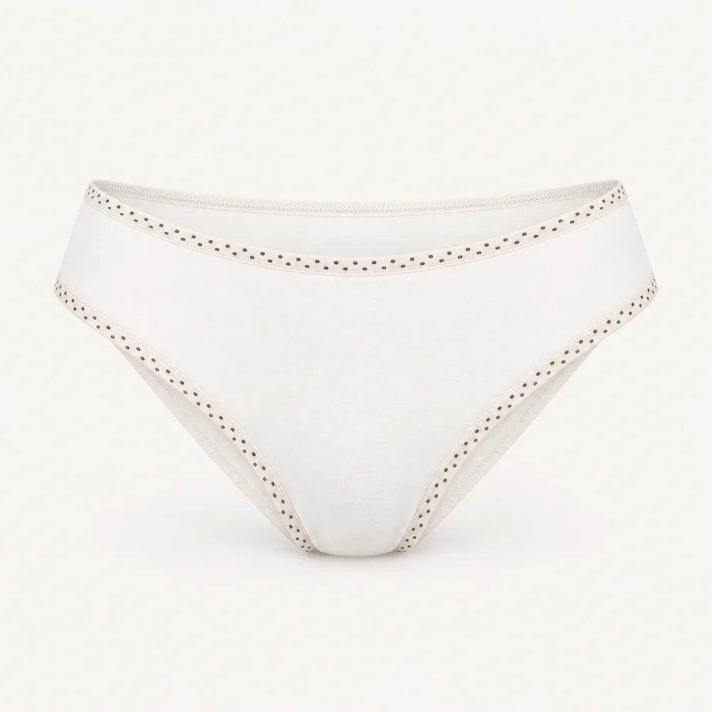 Bikini de algodón en Blanco